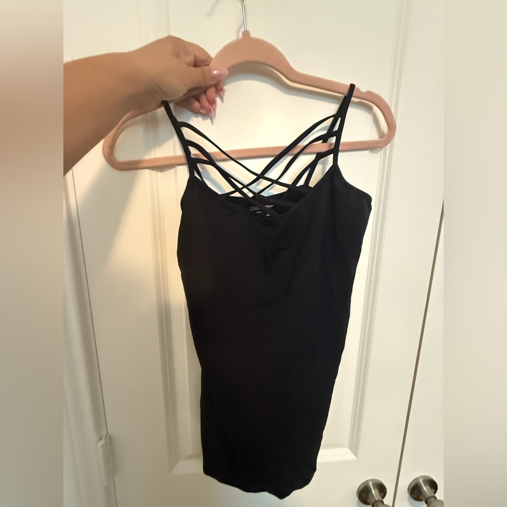 Zenana Outfitters Black Strappy Camisole
